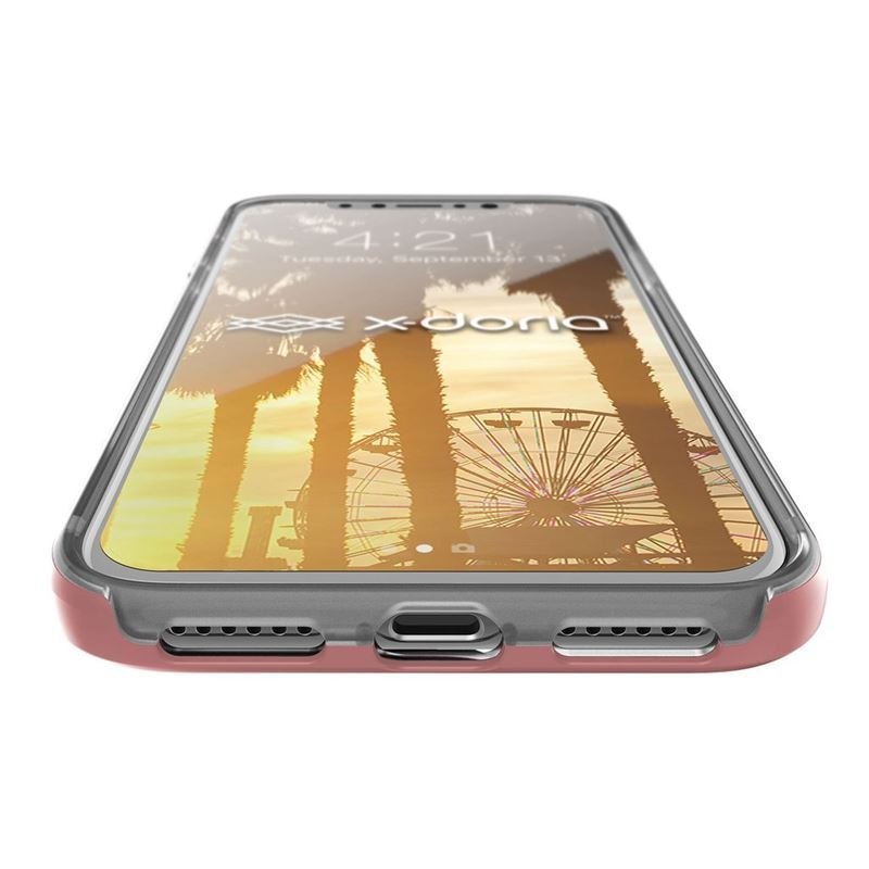 X-Doria Revel Lux - Etui iPhone X (Rose Gold Rays)
