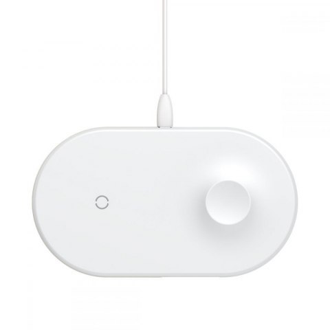 Ładowarka indukcyjna Baseus Smart 2w1 White Ładowarka indukcyjna Baseus Smart 2w1 White