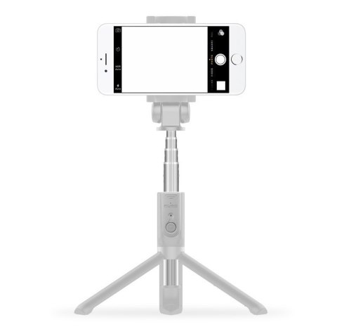 PURO Tripod Smart Stick - Uniwersalny kij do selfie ze statywem + pilot Bluetooth 3.0 (szary)