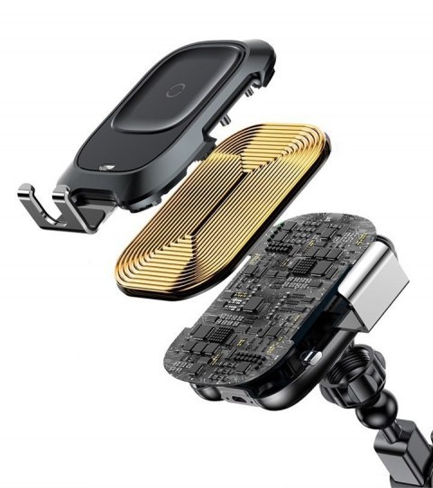 Uchwyt samochodowy z ładowarką indukcyjną Baseus Intelligent Auto Lock Dashboard Uchwyt samochodowy z ładowarką indukcyjną Baseus Intelligent Auto Lock Dashboard